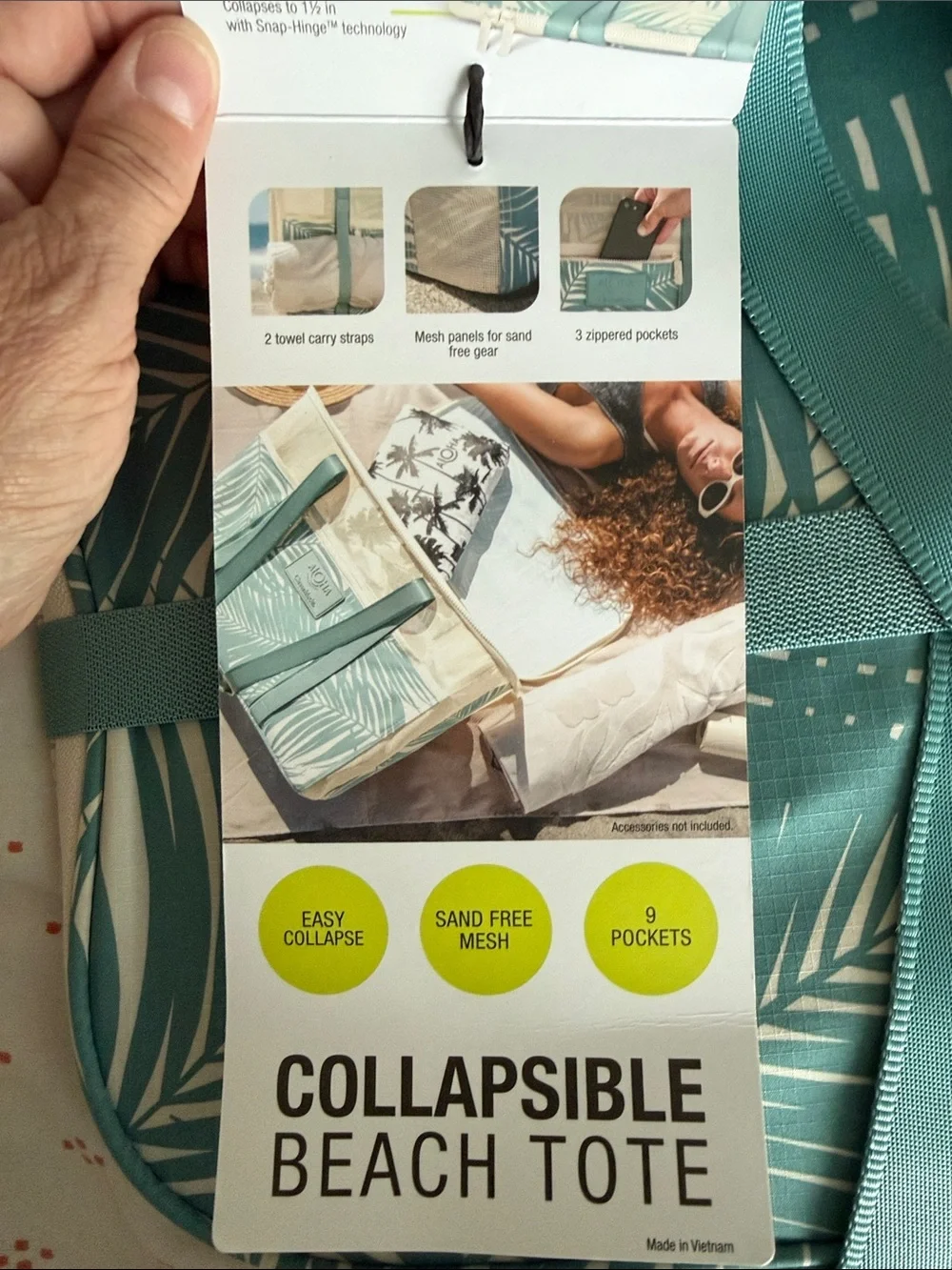 Aloha collapsible Beach Tote, brand new with tags. - Picture 4 of 4